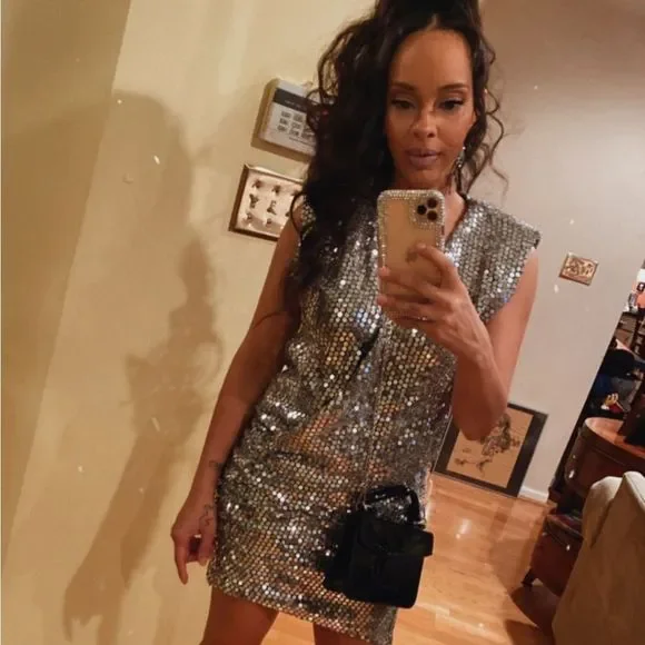 Zara | Dresses | Zara Silver Sleevelesssequin Dress Bloggersfavorite |  Poshmark